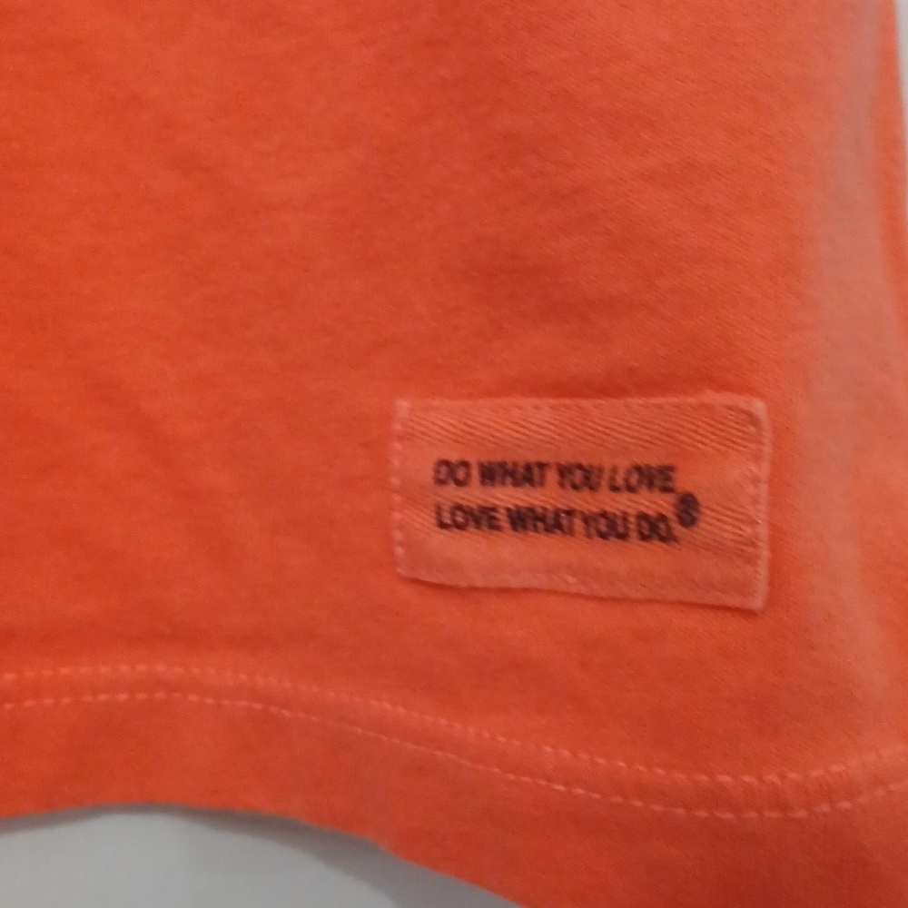 Life is Good Orange T-Shirt with Purple Text, pre-loved excellent conditions - Picture 4 of 4